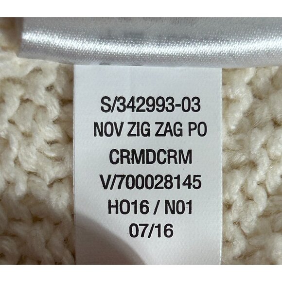 Old Navy Women's Zig Zag Knit Long Sleeve Sweater in Cream - Sz M - Picture 5 of 5